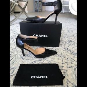 Vintage Chanel CC Logo Ankle Buckle + Box 38.5